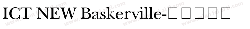 ICT NEW Baskerville字体转换